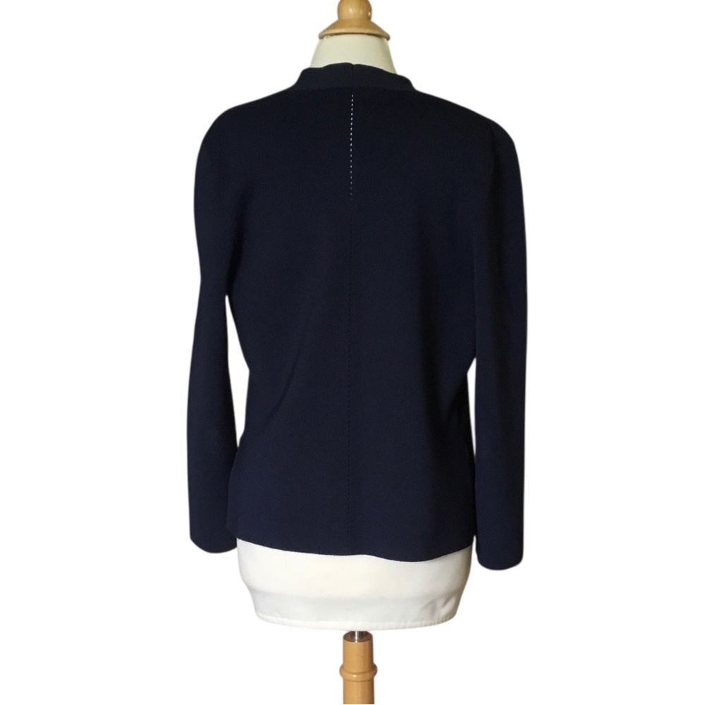 MM LaFleur The Woolf Navy Open-Front Knit Blazer Jardigan Large - Picture 4 of 10